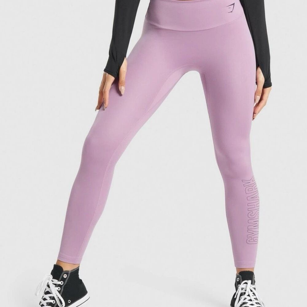 Gymshark Women's Purple High-Rise Leggings Size S Activewear - Picture 2 of 16